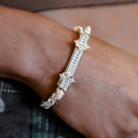Brazalete de barra de baguette helada