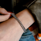 GLD Miami Cuban Bracelet in White Gold- 6mm