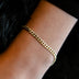 Pulsera microcubana de oro amarillo - 3 mm