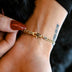 Pulsera microcubana de oro amarillo - 3 mm