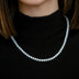 Collar de tenis de 3 puntas en oro blanco