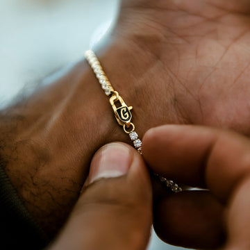 Pulsera de tenis micro en oro amarillo