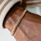 GLD Miami Cuban Bracelet in Yellow Gold- 6mm