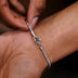 Pulsera de cadena de cuerda de plata de ley - 2 mm