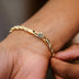Pulsera de cuerda de oro amarillo - 4mm