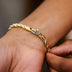 Pulsera de cuerda de oro amarillo - 4mm