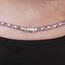 Pink Diamond Baguette Tennis Necklace