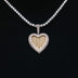 Colgante Corazón Baguette con Diamantes Canario