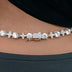 Round Stone Star Tennis Necklace in White Gold - 8mm