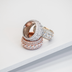 Anillo de banda de 5 capas de diamantes en vermeil de oro rosa
