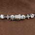 Round Stone Star Tennis Chain in White Gold - 8mm