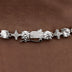 Cadena de tenis con piedras redondas estilo estrella en oro blanco - 8 mm
