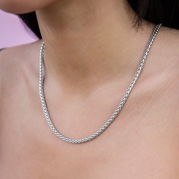 Palm Chain in White Gold- 4mm
