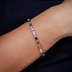 Pulsera de tenis de corte ovalado mixto multicolor - 3 mm