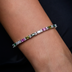 Pulsera de tenis de corte ovalado mixto multicolor - 3 mm