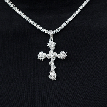 Crystal Iced Spiked Cross