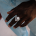 Anillo Pave Skull en Vermeil de Oro Blanco