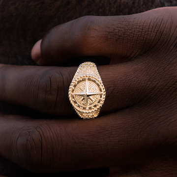 Anillo Compass en vermeil de oro amarillo
