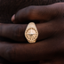 Anillo Compass en vermeil de oro amarillo