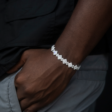 Pulsera de eslabones Cloister en oro blanco