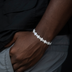 Pulsera de eslabones Cloister en oro blanco