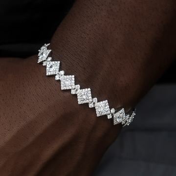 Pulsera de eslabones Cloister en oro blanco