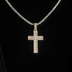 Colgante Cruz de Diamantes Baguette en Oro Amarillo