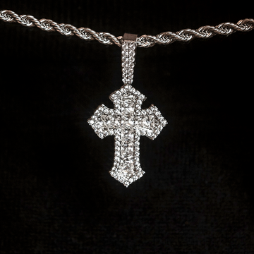 Diamond Gothic Cross Pendant