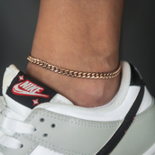 Cuban Link Anklet in Rose Gold- 5mm