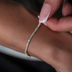 Popcorn Bracelet in White Gold- 2mm