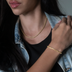 Popcorn Necklace in Yellow Gold- 4mm