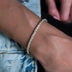 Pulsera de Palomitas de Maíz en Oro Blanco- 4mm
