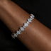 Pulsera de eslabones Cloister en oro blanco