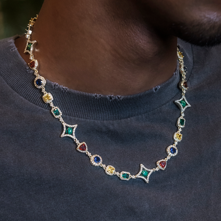 Colored Gemstone Chain