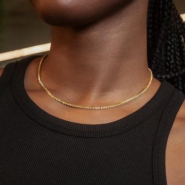 Canary Micro Tennis Necklace + Bracelet Bundle in Yellow Gold