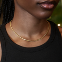 Canary Micro Tennis Necklace in Yellow Gold