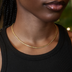 Canary Micro Tennis Necklace in Yellow Gold