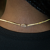 Canary Micro Tennis Necklace in Yellow Gold