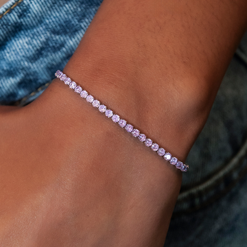Pink Diamond Micro Tennis Bracelet