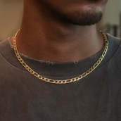 Figaro Chain in Yellow Gold- 6mm