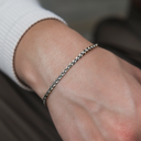 Pulsera Palm Chain de Oro Blanco - 4mm