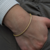 Palm Chain Bracelet in Yellow Gold- 2mm