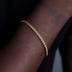 Pulsera de cadena Palm en oro amarillo - 4mm