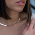 Herringbone Necklace in Rose Gold- 4mm