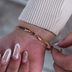 Herringbone Bracelet in Rose Gold- 4mm