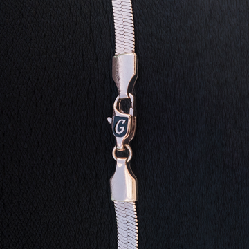 Herringbone Bracelet in Rose Gold- 4mm