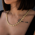 Valentina Necklace in Yellow Gold- 7mm