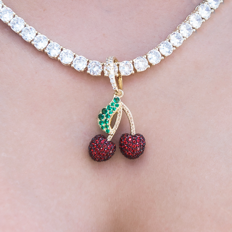 Iced Cherry Pendant