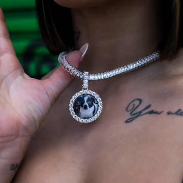 3D Photo Pendant - Iced Circle