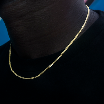Cadena de palomitas de maíz en oro amarillo - 2 mm